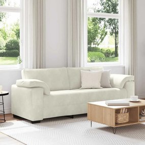 Divano A 3 Posti Crema 178 Cm İn Velluto /