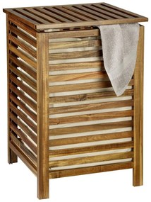 Cesta per il bucato colore naturale scuro in legno 56 l Fondi – Wenko