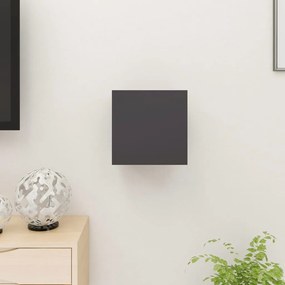 Armadietto a parete per tv grigio 30,5x30x30 cm