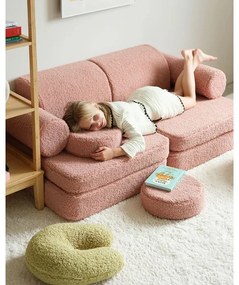 Cuscino per divano da bambini verde con rivestimento in bouclé U – Wigiwama