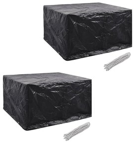 Coperture Arredi Giardino 2pz Polyrattan 8 Occhielli 172x113cm /