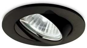3 Faretti Ad Incasso Swing Metallo Nero 1 Luce Gu10