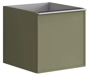 Struttura semi colonna da bagno Pixel2 cassetti laccato opaco verde salvia L 40 x H 40 x P 45.5 cm