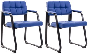 Set Di Sedie Per Visitatori Canada B İn Ecopelle - Stile, Comfort E Eleganza! / Blau