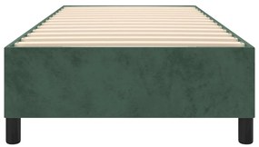 Giroletto a molle verde scuro 80x200 cm in velluto
