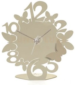 Orologio sciame farfalline sabbia in ferro 14x15cmh