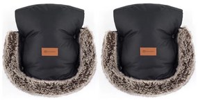 PETITE&amp;MARS - Manicotto per passeggino FURRY Forever Black