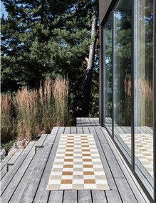 Passatoia da interno/esterno giallo ocra/beige 70x160 cm Pix Vanilla Ochre – Pappelina