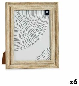 Cornice Portafoto Cristallo Dorato Legno Marrone Plastica (26 x 2 x 31 cm) (6 Unità)
