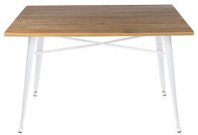 TAVOLO LANK WOOD BIANCA 120 x 80 cm