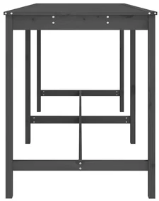 Tavolo da giardino grigio 203,5x90x110cm legno massello di pino