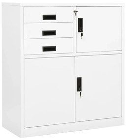 Armadio per ufficio bianco 90x40x102 cm in acciaio