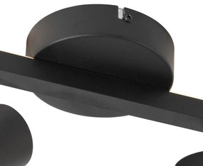 Faretto da soffitto nero GU10 50mm 2-luci con retroilluminazione - Back Up