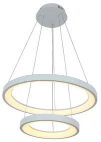 Brilagi - Lampadario sospeso dimmerabile LED su cavo FALCON SLIM LED/68W/230V Ø 50 cm bianco + telecomando