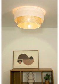 Plafoniera BORHO 1xE27/60W/230V Ø 50 cm bianco/juta