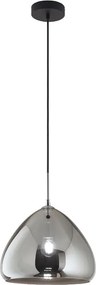 Lampadario Glamour Glow D.35 cromo paralume fumo E27 LA MIA LUCE
