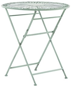 Set da balcone con 2 sedie ed un tavolo pieghevoli in metallo verde TRENTO Beliani