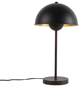 Lampada da tavolo retrò nera con oro - Magnax