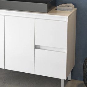 Mobile bagno 100cm a terra con 2 cassetti e 2 sportelli TOD-100PP - KAMALU