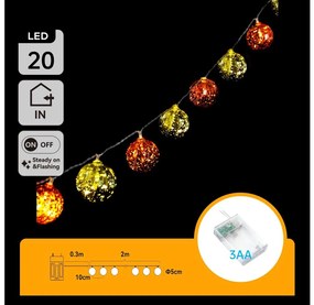 Aigostar - Catena luminosa natalizia 20xLED/3xAA 2m bianco caldo