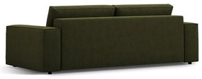 Divano letto verde scuro in tessuto bouclé 247 cm Jodie - Micadoni Home