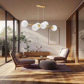 Lampadario a sospensione con filo 6xE27/35W/230V oro