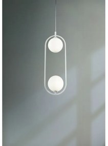 Maytoni MOD013PL-02W - Lampadario a sospensione con filo RING 2xG9/25W/230V bianco