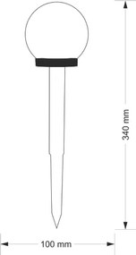 Lampada solare LED KULA LED/1,2V 40 mAh P44