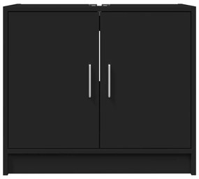 Mobile lavabo nero 63x29x55 cm in truciolato