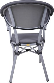 Sedia da esterno grigia in metallo Toskana – Garden Pleasure