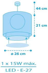 Dalber 60652 - Lampadario per bambini PIRATA ISLAND 1xE27/15W/230V