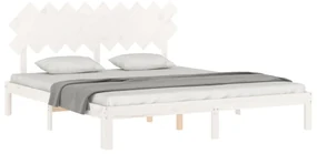 Giroletto con testiera bianco 6ft super king in legno massello