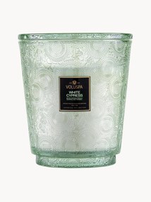 Candela profumata con cinque stoppini fatta a mano Japonica Collection (cipresso, bacche di ginepro, foglie di menta e l