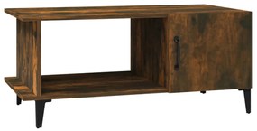 Tavolino da Salotto Rovere Fumo 90x50x40 cm Legno Multistrato