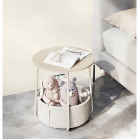 Tavolino d'appoggio NOIRA crema/bianco