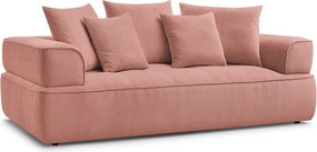 Divano rosa con rivestimento in ciniglia 237 cm Whesley – Bobochic Paris