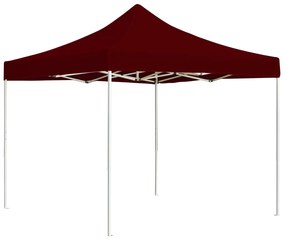 Gazebo Professionale Pieghevole İn Alluminio 3x3 M Rosso Vino /