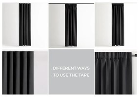Tenda termoisolante/parzialmente oscurante nera 140x245 cm Kierra – Restilo