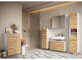 Mobile bianco sotto il lavabo in rovere 80x56 cm Torrance - Germania