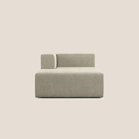 Nettuno modulo chaise longue in morbido tessuto bouclè T07