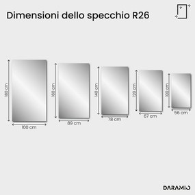 Specchio rettangolare bisellato – Pure Collection R26