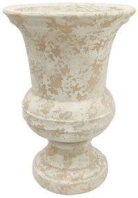 Decorazione COPPA FIBRA CEMENTO BIANC ANTIC D34H46,5 in cemento  H
