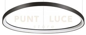 Gemini sospensione led 56 w on-off 6300 lm 3000 k nero 81cm
