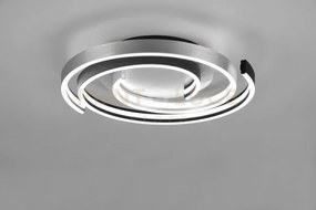 Plafoniera caya led spirale metallo aulliminio e nero 641910205