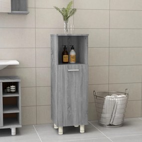 Armadietto Bagno Grigio Sonoma 30x30x95 Cm İn Legno Multistrato /