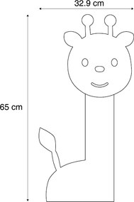Lampada da parete per bambini beige con LED dimmerabile a 3 livelli - Gigi la Giraffa