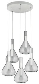 Apparecchio a sospensione LED bianco con paralume in vetro ø 55 cm Cipera - CINQUE