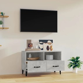 Mobile per TV Grigio Cemento 80x36x50 cm Legno Multistrato