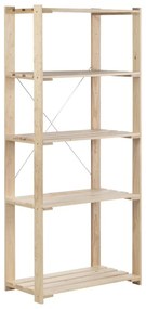 Scaffale in kit 5 ripiani NOVA L 76.5 x P 38.5 x H 174.5 cm beige, portata per ripiano 75 kg