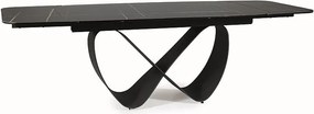 Tavolo allungabile Infinity Ceramica nero/nero opaco - L160-240 cm